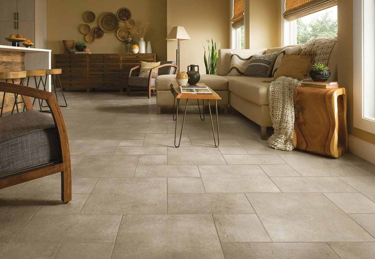 Ceramic tile floor