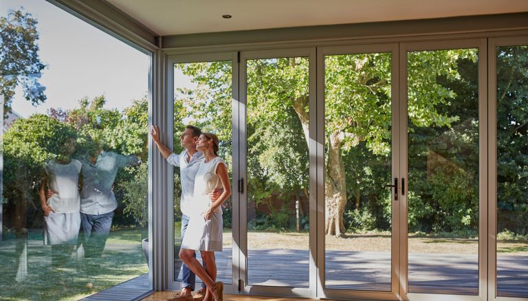 Couple at window